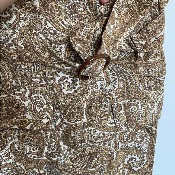 NWT House Of Harlow 1960 Mustard Paisley Country Western Romper W Belt Size 12 - Picture 5 of 8